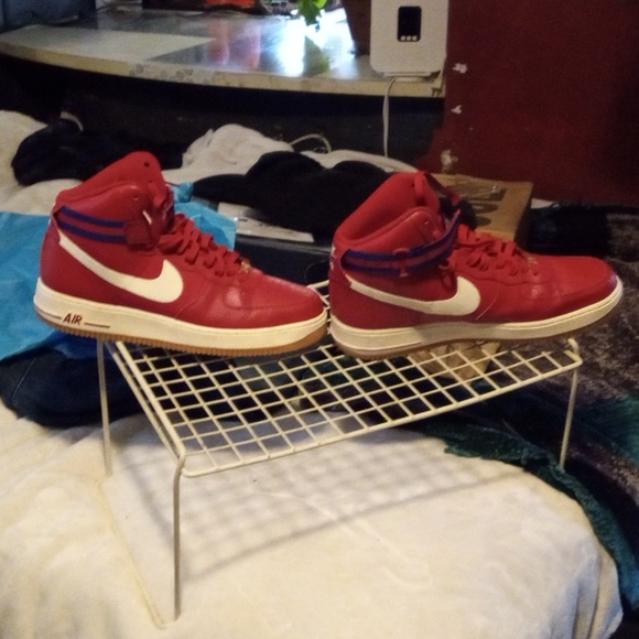Nike Air Force 1 High 07 Gym Red White Perforated Men’s Size 13 *no laces includ - Picture 5 of 8